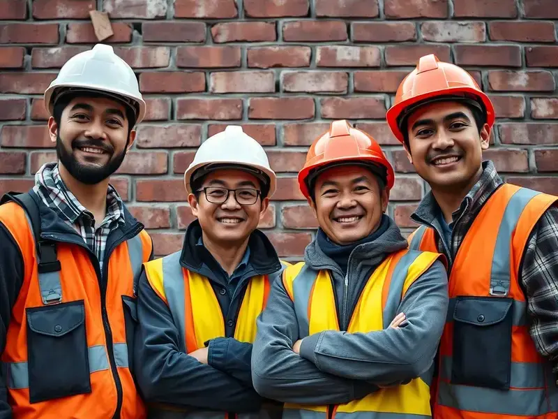 シグマット煉瓦建設の職人チーム